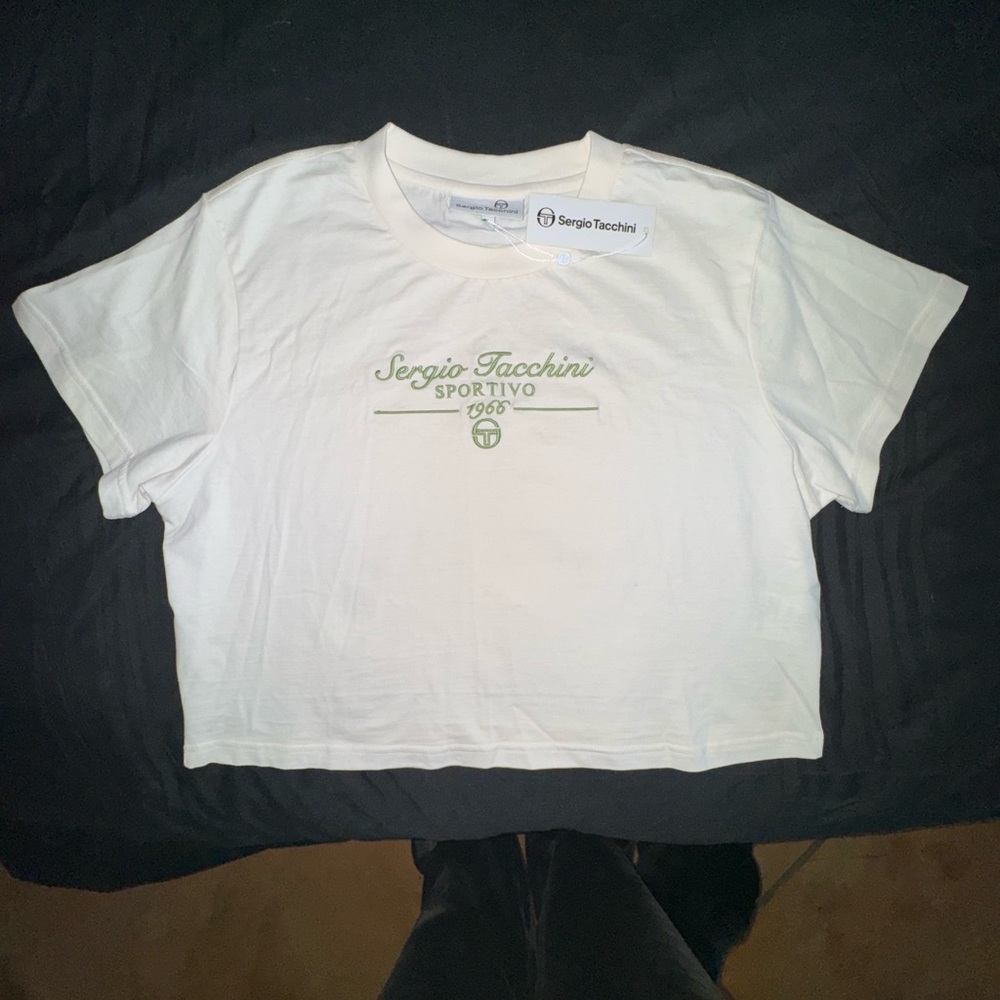 Sergio Tacchini White Sportivo Crop Top